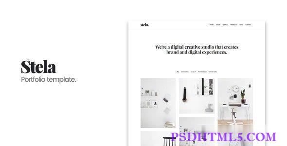 Stela - 极简作品集HTML模板-尚睿切图网
