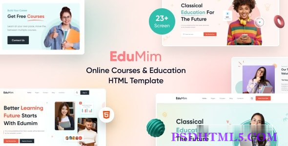 Edumim - 尾风CSS教育HTML模板-尚睿切图网