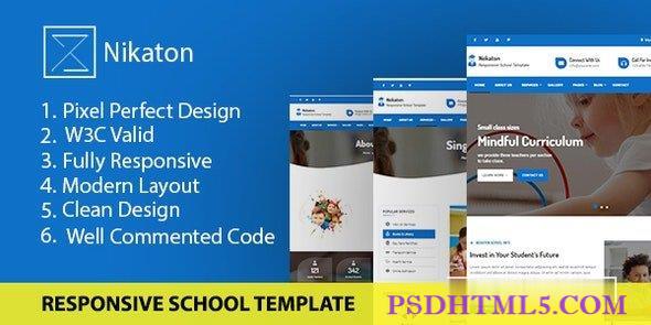 Nekaton – Responsive School & kindergarten Template-尚睿切图网