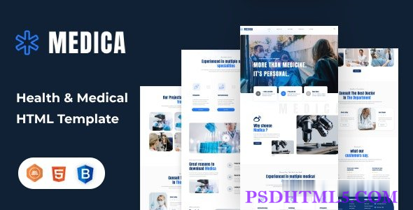 Medica – 健康& 医疗HTML模板-尚睿切图网