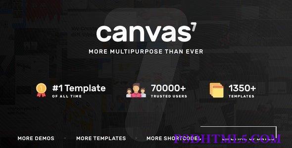 Canvas v7.1.1 - 多用途 HTML5 模板-尚睿切图网