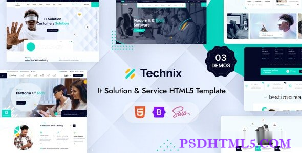 Technix – 技术与amp; IT解决方案HTML模板-尚睿切图网