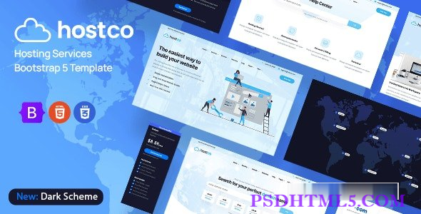 Hostco v1.2.9 – 网站托管 HTML 模板-尚睿切图网