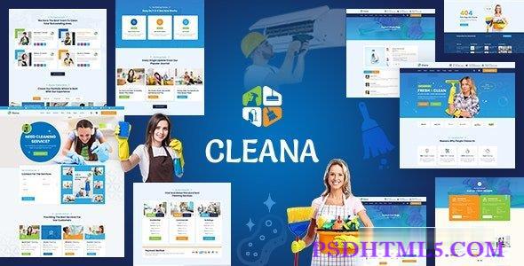 Cleana – 清洁服务 HTML5网站模板-尚睿切图网