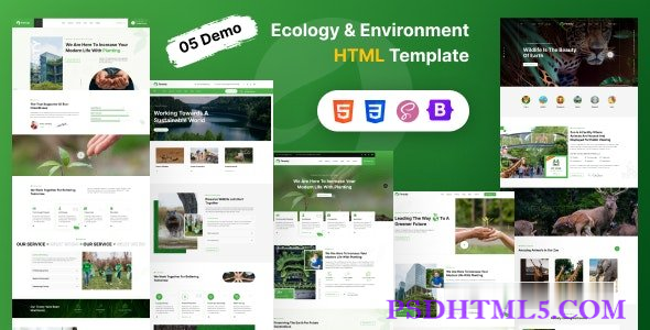 Foresty – 生态与amp; 环境 HTML 模板-尚睿切图网