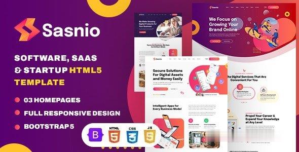 Sasnio - 软件、SaaS 初创企业 HTML5 模板-尚睿切图网