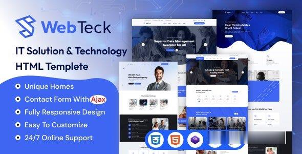 Webteck v1.0 - IT解决方案与技术HTML模板-尚睿切图网