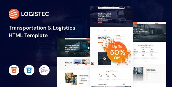 Logistec - 运输物流 HTML5 模板-尚睿切图网