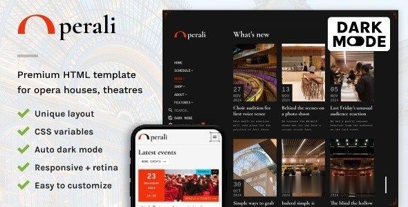 Operali - 戏剧与表演艺术 HTML网站模板-尚睿切图网