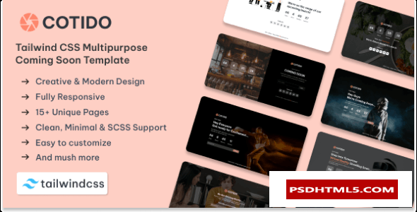 Cotido - Tailwind CSS即将发布HTML模板  