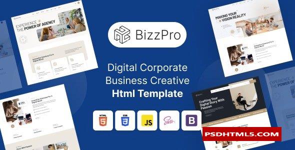 Bizzpro - 数字企业商业创意HTML模板  