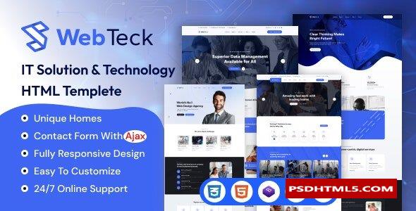Webteck v1.0 - IT解决方案与技术HTML模板  