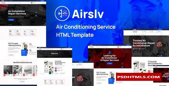 Airslv - 供暖与空调服务 HTML 模板  