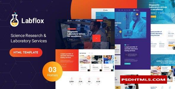 Labflox - 实验室& 研究响应式HTML5模板  