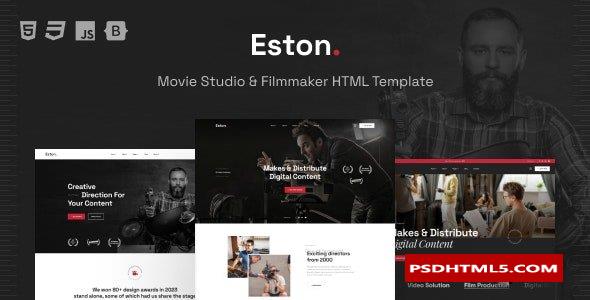 Eston - 电影工作室与amp; 制片人HTML模板  