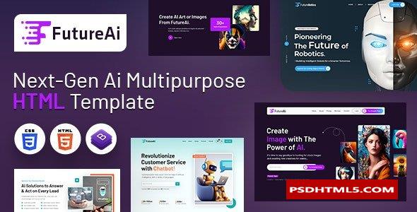 Future AI - 机器人技术多用途 HTML 模板  