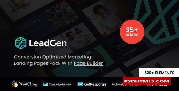 LeadGen v1.8 - 含HTML生成器的多用途营销着陆页包  