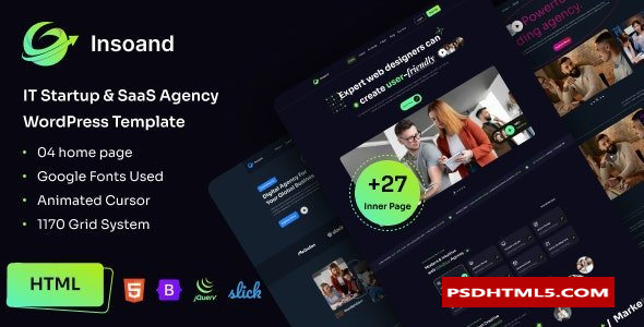 Insoand - IT创业& SaaS机构HTML5模板  