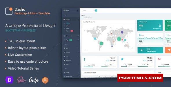 Dasho - Bootstrap 管理模板  