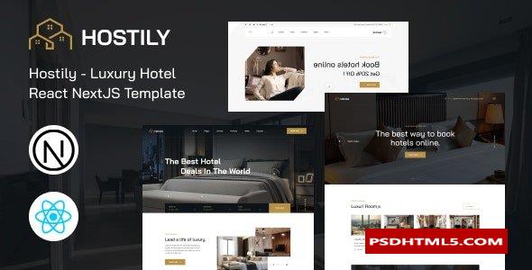 Hostily - 豪华酒店React NextJS模板  