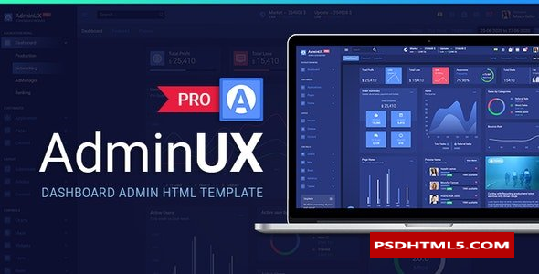 Adminux PRO - 仪表板 HTML Bootstrap 4, Angular 8, React, laravel Starterkit  