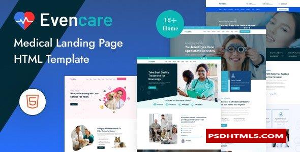 Evencare - 医疗着陆页HTML模板  