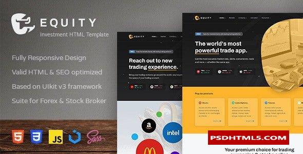 Equity - 投资与外汇HTML模板