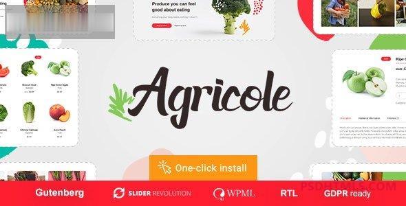 Agricole v1.12-有机食品；农业WordPress主题 -尚睿切图网