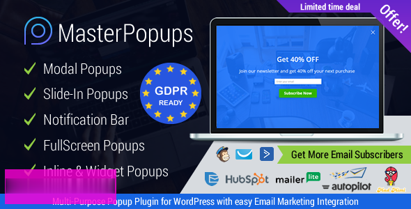 Master Popups v3.9.0-用于潜在客户开发的弹出式插件 -尚睿切图网