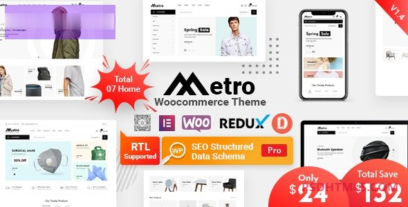 Metro v2.9-最小WooCommerce WordPress主题 -尚睿切图网