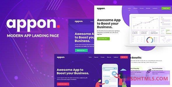 Appon v1.2.2-应用程序；SaaS软件主题 -尚睿切图网