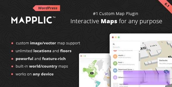 Mapplic v8.4.1-自定义交互式地图WordPress插件 -尚睿切图网