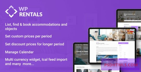 WP Rentals v3.11.2-预订住宿WordPress主题 -尚睿切图网