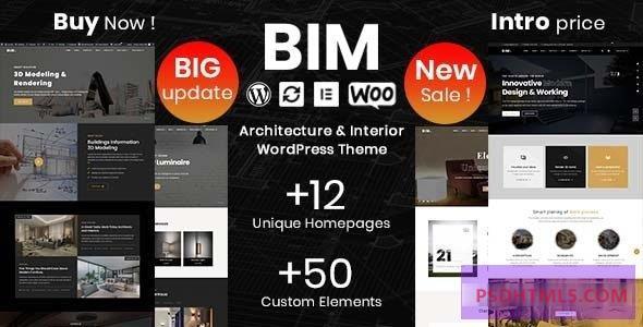 BIM v1.3.7-建筑；室内设计元素WordPress主题 -尚睿切图网