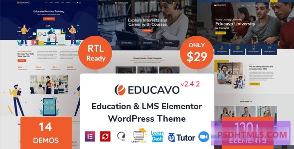 Educavo v3.0.7-在线课程&amp；教育WordPress主题 -尚睿切图网