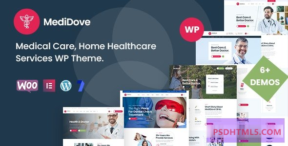 MediDove v2.2.7-医疗保健，家庭保健服务WP主题+RTL -尚睿切图网