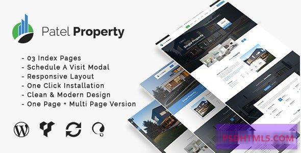 PatelProperty v2.5-单房地产WordPress主题 -尚睿切图网