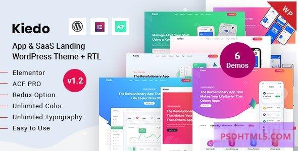 Kiedo v1.8-应用程序&amp；SaaS登陆WordPress主题 -尚睿切图网