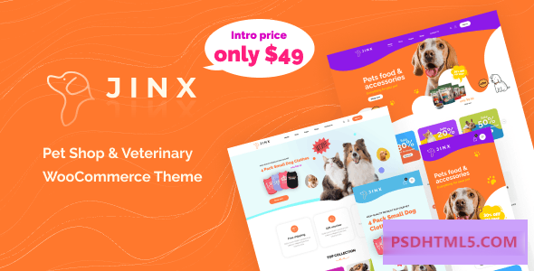 Jinx v1.0.6-宠物店；兽医WooCommerce主题 -尚睿切图网