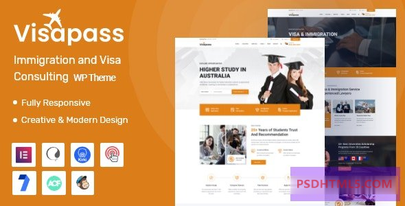 Visapass v1.0.7-移民咨询WordPress主题 -尚睿切图网