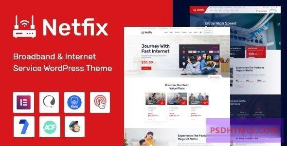 Netflix v1.1.8-宽带；互联网服务WordPress主题 -尚睿切图网