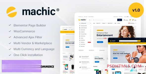 Machic v1.3.9-电子商店WooCommerce主题 -尚睿切图网