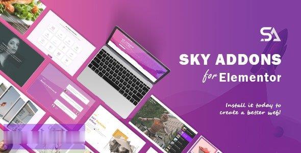 Sky Addons v2.0.3-用于Elementor页面生成器WordPress插件 -尚睿切图网