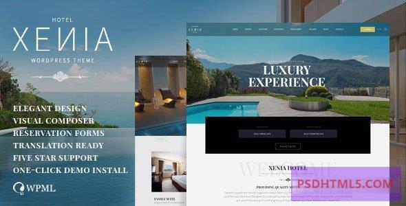 Hotel Xenia v2.7.6-度假村&amp；预订WordPress主题 -尚睿切图网