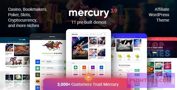 Mercury v3.9.9-赌博&amp；赌场联盟WordPress主题。新闻&amp；评论 -尚睿切图网