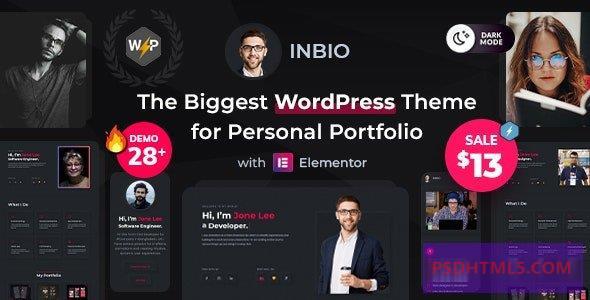 InBio v2.5.1-个人投资组合/CV WordPress主题 -尚睿切图网