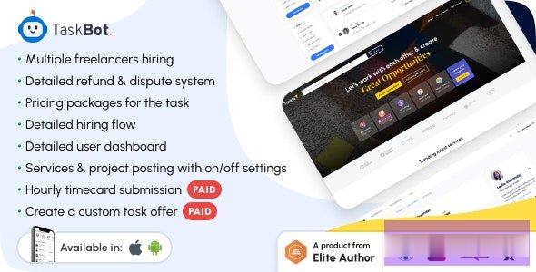 Taskbot v6.1-自由职业者市场WordPress插件 -尚睿切图网