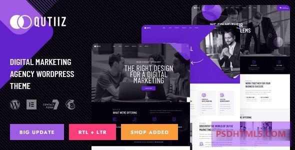 Qutiiz v1.3-数字营销机构WordPress主题 -尚睿切图网