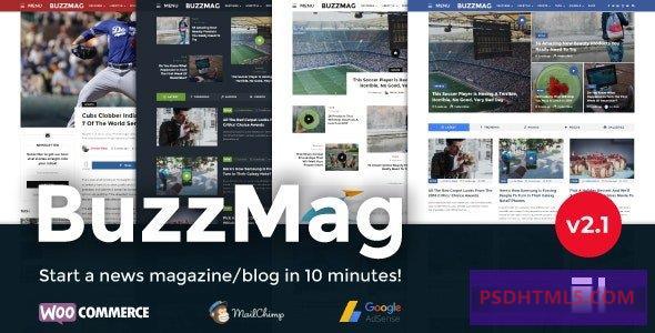 BuzzMagv2.3-病毒新闻WordPress杂志/博客主题 -尚睿切图网