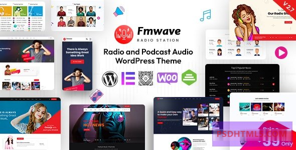 Fmwave v2.9.5-电台WordPress主题+RTL -尚睿切图网